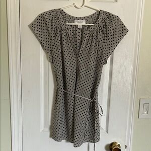 Maternity Black Polka Dot Top